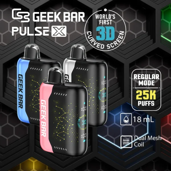 【全球爆款】GEEK BAR PULSE X 25000 Puffs 星空一次性拋棄式電子煙/超大容量/可充電